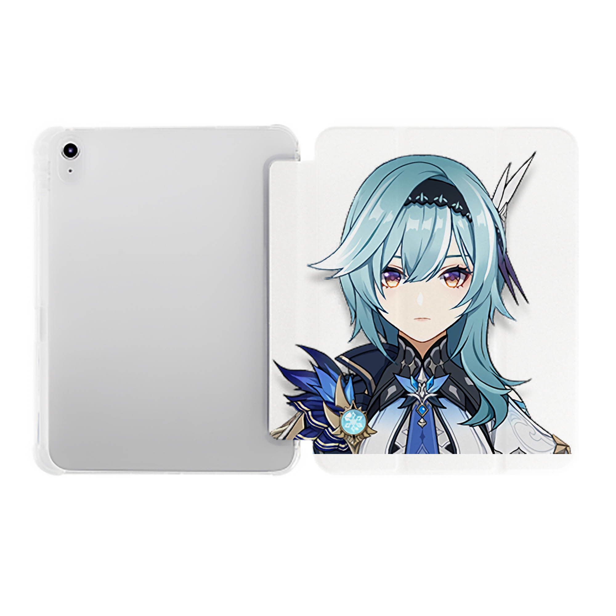 げんし神 优菈 ゆうら genshin Yūra IPad ケース ペン収納付き 三つ折りスタンド PUレザー×シリコン 対応機種9.5/10.5/10.9インチ